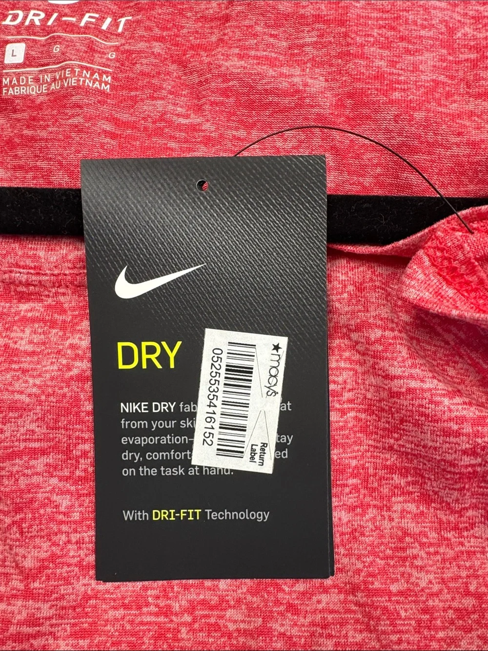 Nike Women’s Heathered Coral Pink Scoop Neck Short Sleeve Tee
